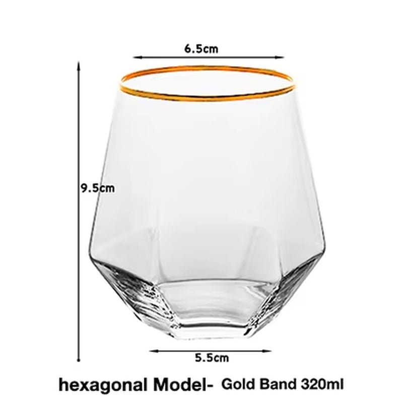 Whisky Glass,Water Glass,Juice Glass, Water Cup,Diamond Water Cup, Glass Cup,Drinkware - Bavaro Shop