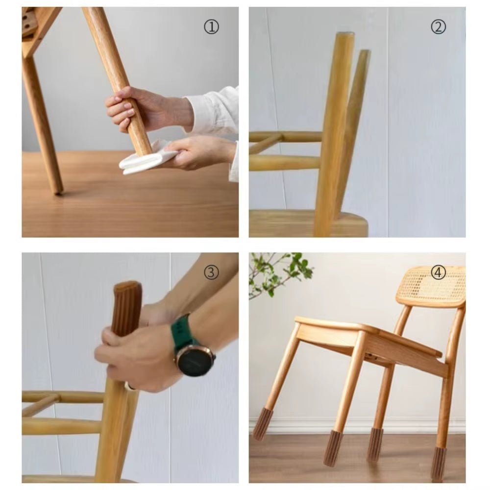 16PCS Knitted Chair Leg Silent Protection Cover Door Handle Wear Resistant anti Slip Floor Scratch Protection Furniture Foot Mat - Bavaro Shop