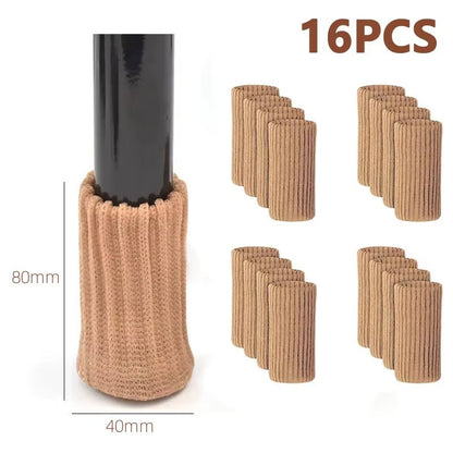 16PCS Knitted Chair Leg Silent Protection Cover Door Handle Wear Resistant anti Slip Floor Scratch Protection Furniture Foot Mat - Bavaro Shop