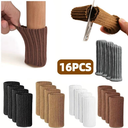 16PCS Knitted Chair Leg Silent Protection Cover Door Handle Wear Resistant anti Slip Floor Scratch Protection Furniture Foot Mat - Bavaro Shop