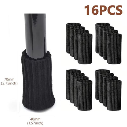 16PCS Knitted Chair Leg Silent Protection Cover Door Handle Wear Resistant anti Slip Floor Scratch Protection Furniture Foot Mat - Bavaro Shop