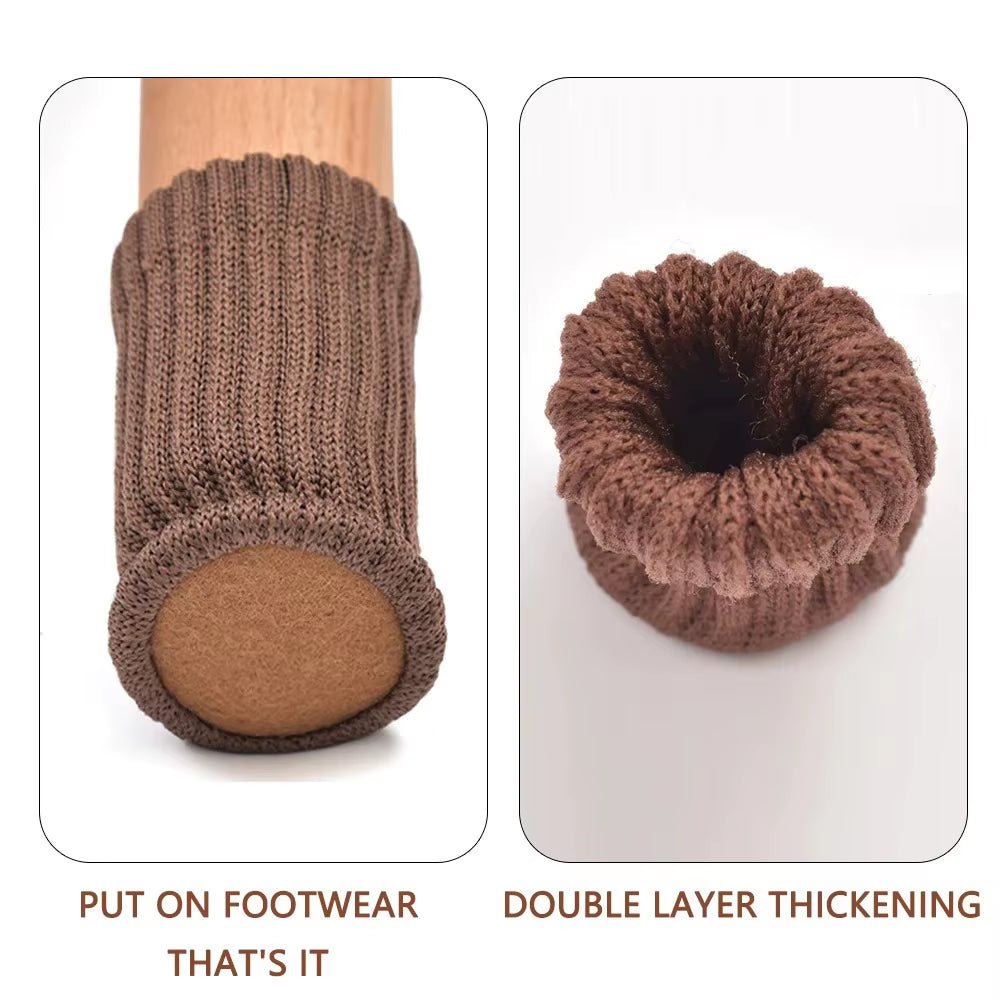 16PCS Knitted Chair Leg Silent Protection Cover Door Handle Wear Resistant anti Slip Floor Scratch Protection Furniture Foot Mat - Bavaro Shop