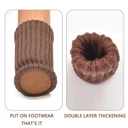 16PCS Knitted Chair Leg Silent Protection Cover Door Handle Wear Resistant anti Slip Floor Scratch Protection Furniture Foot Mat - Bavaro Shop