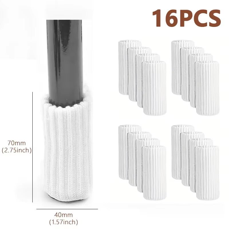 16PCS Knitted Chair Leg Silent Protection Cover Door Handle Wear Resistant anti Slip Floor Scratch Protection Furniture Foot Mat - Bavaro Shop