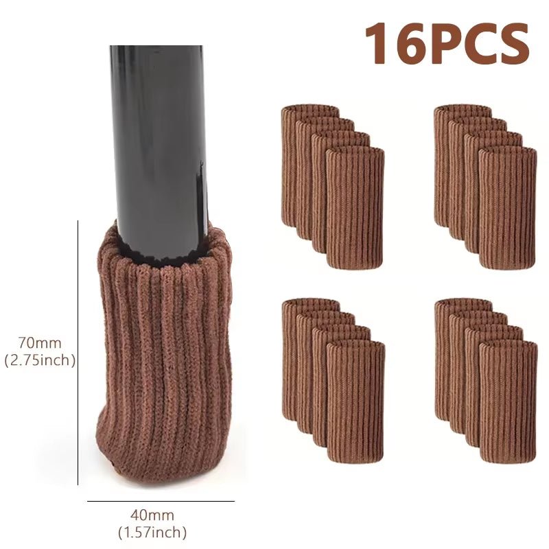 16PCS Knitted Chair Leg Silent Protection Cover Door Handle Wear Resistant anti Slip Floor Scratch Protection Furniture Foot Mat - Bavaro Shop