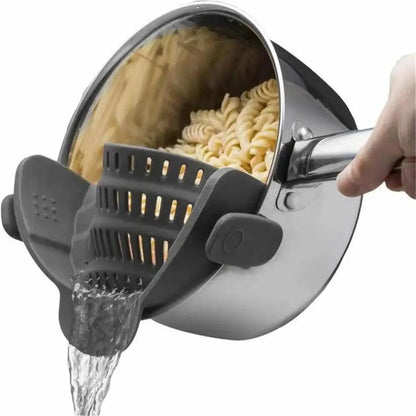 1Pc, Strainer, Pot Strainer, Adjustable Clip on Strainer for Pots Pans and Bowls, Kitchen Pot Strainer - Bavaro Shop