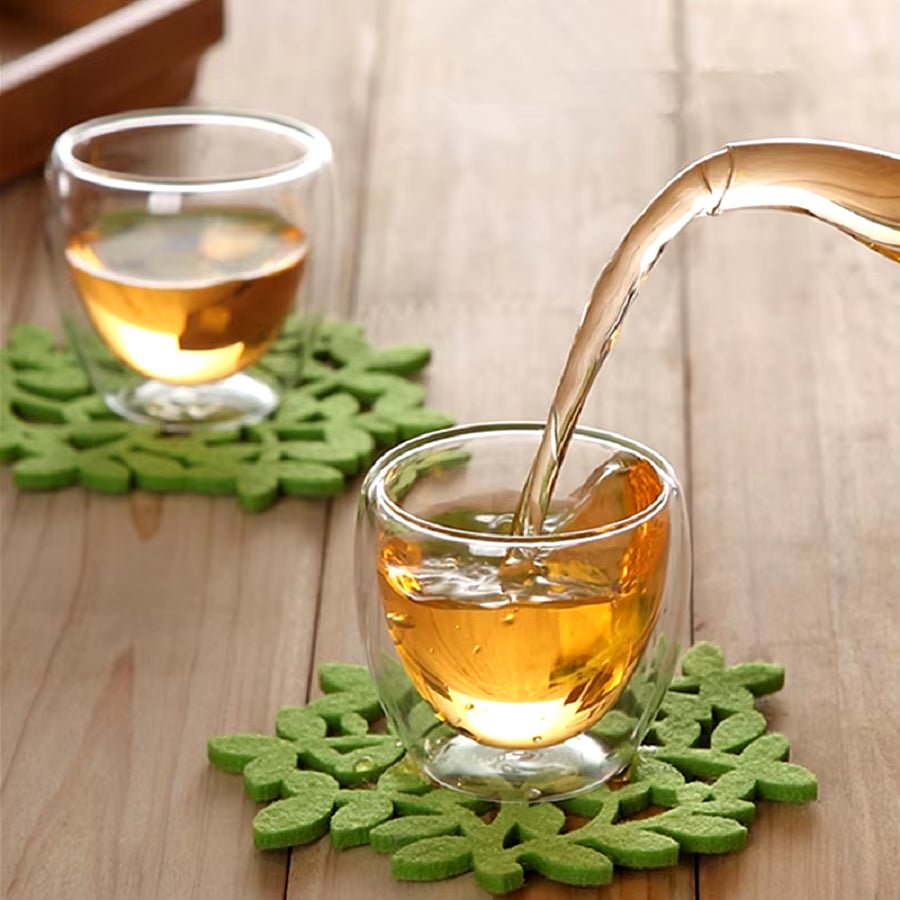 2.7 Oz Double Wall Glass Coffee Mugs Set of 6,Glass Coffee Espresso Cups,Clear Glass Coffee Mugs,For Latte,Tea,Milk,Cappuccino - Bavaro Shop