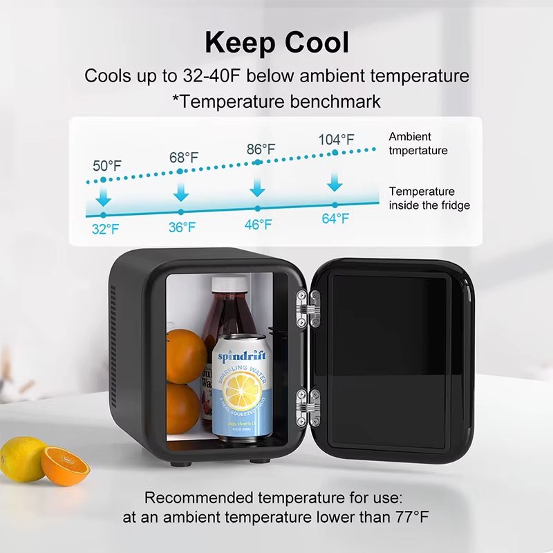 4L Mini Fridge Refrigerator Portable Beauty Makeup Skincare Refrigerator Constant Temperature Car Mini Fridge for Home - Bavaro Shop