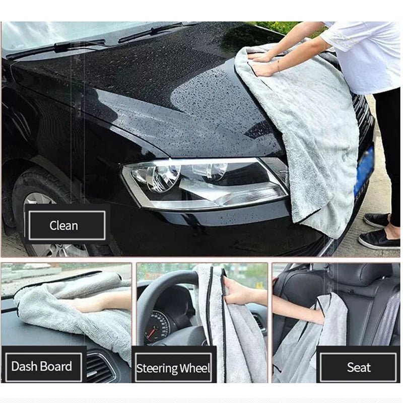 75X35 60X40Cm Microfiber Car Wash Towel Fast Drying Auto Cleaning Extra Soft Cloth High Water Absorption for Car Wash Accessorie - Bavaro Shop
