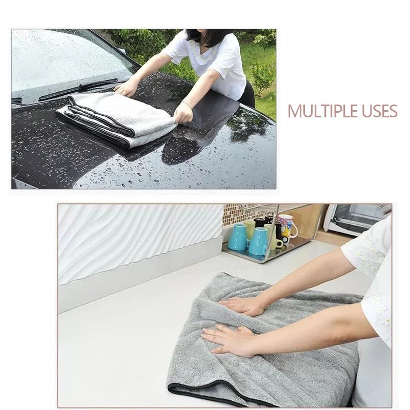 75X35 60X40Cm Microfiber Car Wash Towel Fast Drying Auto Cleaning Extra Soft Cloth High Water Absorption for Car Wash Accessorie - Bavaro Shop