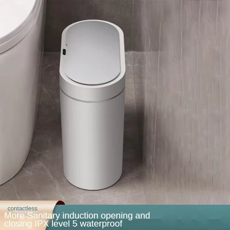 7L Trash Can Smart Sensor Trash Can Automatic Household Electronic Kitchen Trash Bin Toilet Waterproof Narrow Seam Sensor Bin - Bavaro Shop