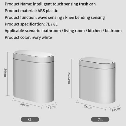 7L Trash Can Smart Sensor Trash Can Automatic Household Electronic Kitchen Trash Bin Toilet Waterproof Narrow Seam Sensor Bin - Bavaro Shop