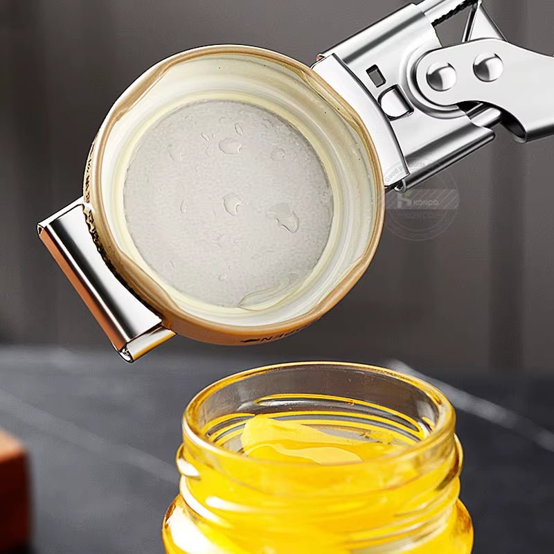 Adjustable Jar Opener Can Opener Stainless Steel Non - Slip Bottle Lid Opener Manual Jar Bottle Bottle Lid Opener Kitchen Gadget - Bavaro Shop