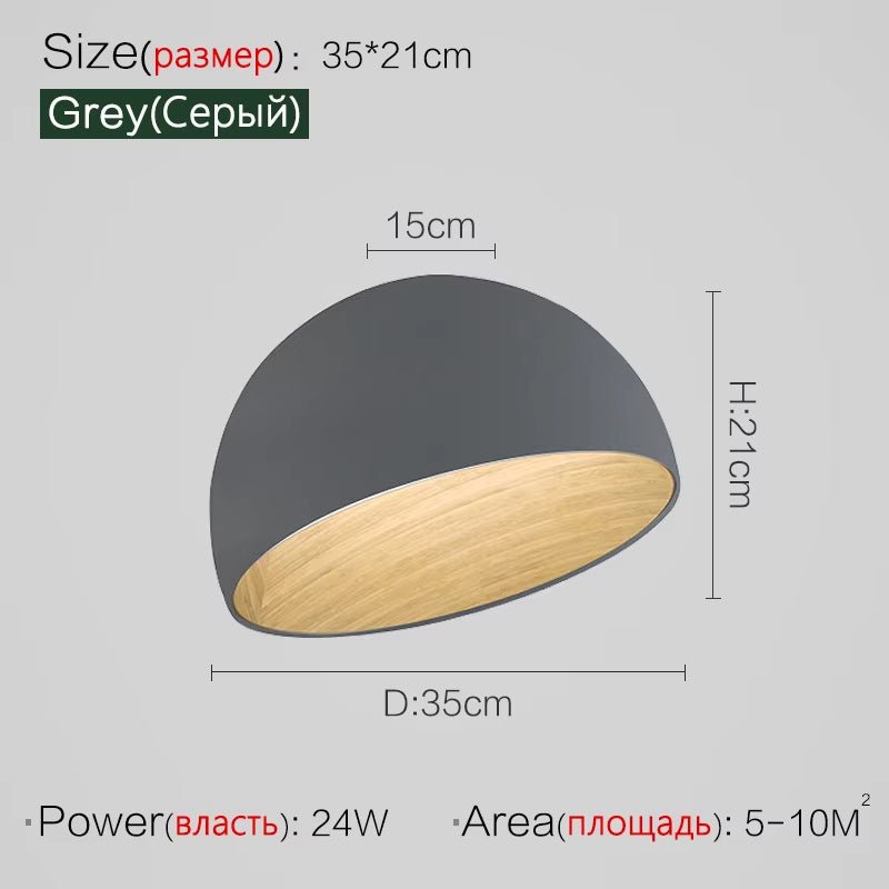 Bedroom Lamp Ceiling Lamp Creative Inclined Ceiling Room Light Personality Modern Minimalist Wood Grain Study Lamp Owner - Bavaro Shop