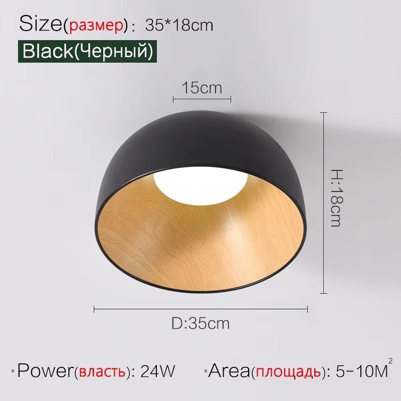 Bedroom Lamp Ceiling Lamp Creative Inclined Ceiling Room Light Personality Modern Minimalist Wood Grain Study Lamp Owner - Bavaro Shop