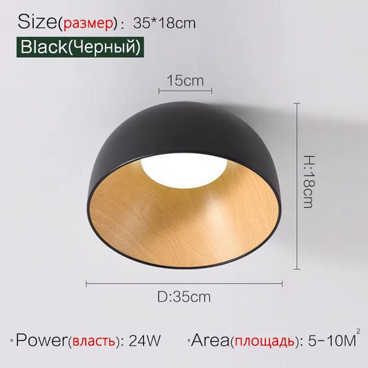 Bedroom Lamp Ceiling Lamp Creative Inclined Ceiling Room Light Personality Modern Minimalist Wood Grain Study Lamp Owner - Bavaro Shop