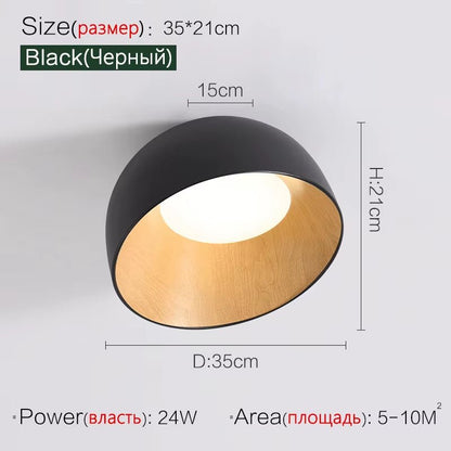 Bedroom Lamp Ceiling Lamp Creative Inclined Ceiling Room Light Personality Modern Minimalist Wood Grain Study Lamp Owner - Bavaro Shop