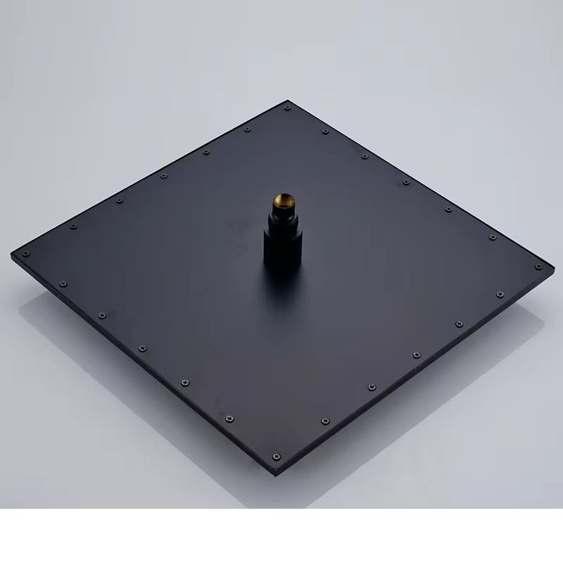 Black LED Changes 16" Rainfall Shower Head Solid Brass RGB LED Light Shower Head Large Rain Shower Tap Bathroom Shower Faucet - Bavaro Shop