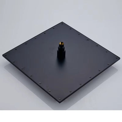 Black LED Changes 16" Rainfall Shower Head Solid Brass RGB LED Light Shower Head Large Rain Shower Tap Bathroom Shower Faucet - Bavaro Shop