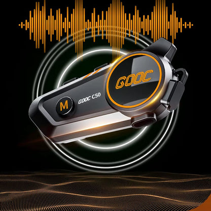 Bluetooth 5.3 Waterproof Motorcycle Helmet Intercom Headset with 300M Communication Range - Bavaro Shop