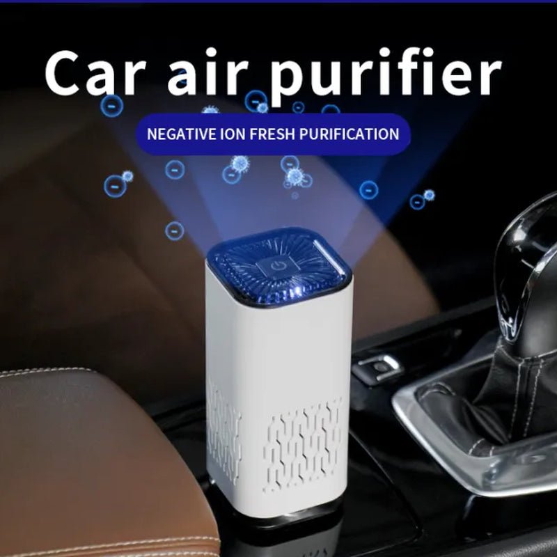 Car Air Purifier Portable Negative Ion Generator Remove Formaldehyde Dust Smoke Air Freshen Washer for Home Car - Bavaro Shop