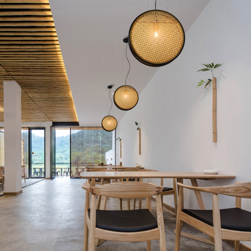 Creative Rattan Retro Lamps for Restaurant Chandelier - Bavaro Shop