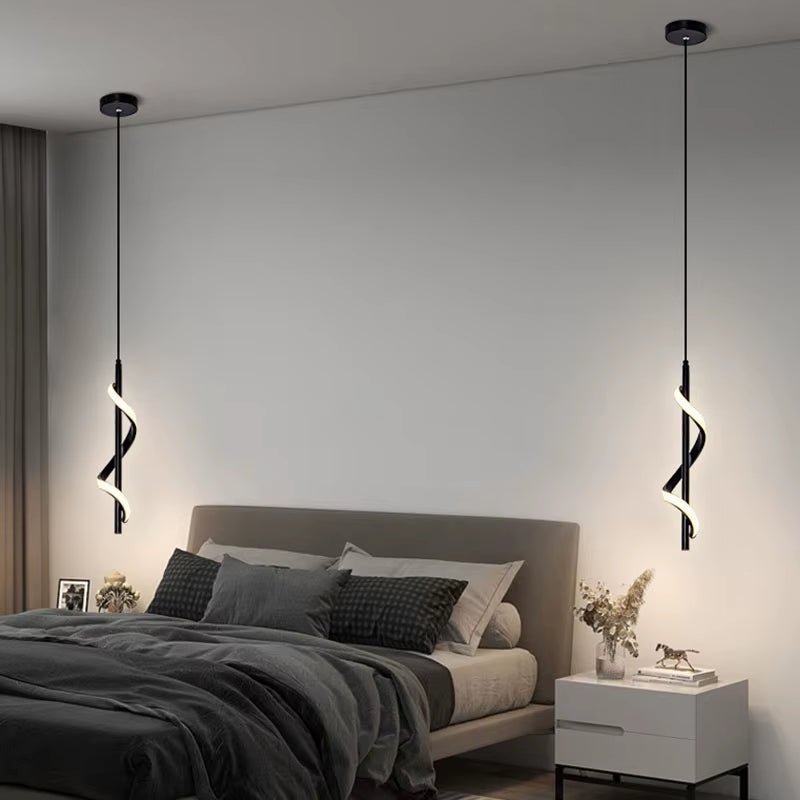Lustre Bedside Rotating Chandelier Pendant Lights Lampara Colgante Techo Luminaire Suspendu Quarto Casal Chambre Kroonluchters - Bavaro Shop