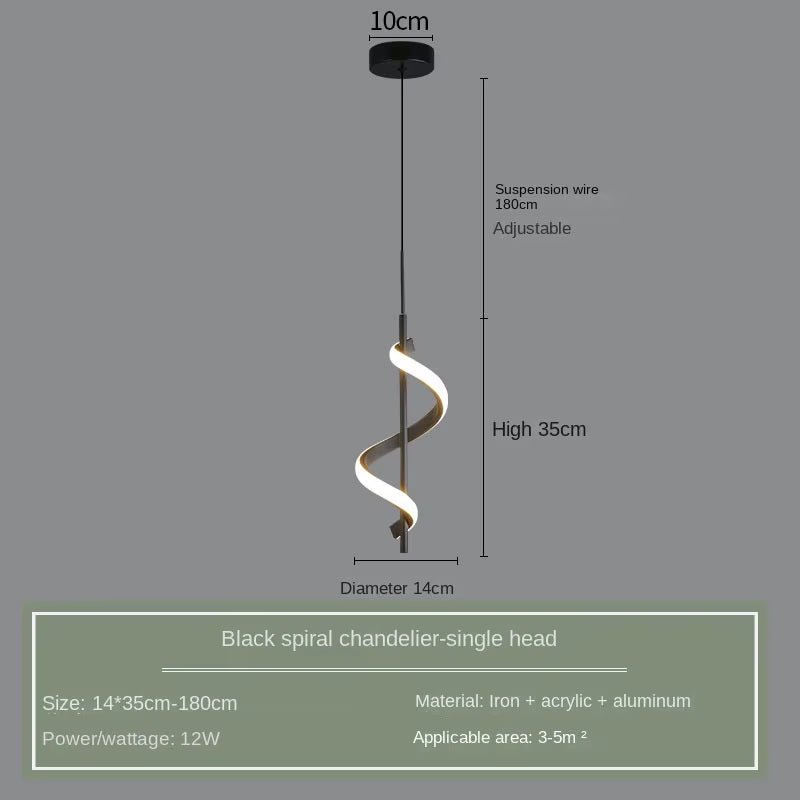 Lustre Bedside Rotating Chandelier Pendant Lights Lampara Colgante Techo Luminaire Suspendu Quarto Casal Chambre Kroonluchters - Bavaro Shop