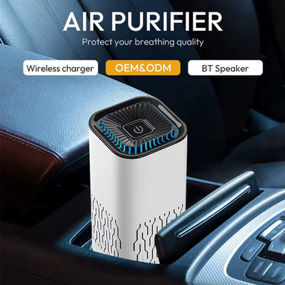 MINI Car HEPA Air Purifier Remove Smoke Odor Formaldehyde Negative Ion Air Cleaner for Car Bedroom Aromatherapy Purification New - Bavaro Shop