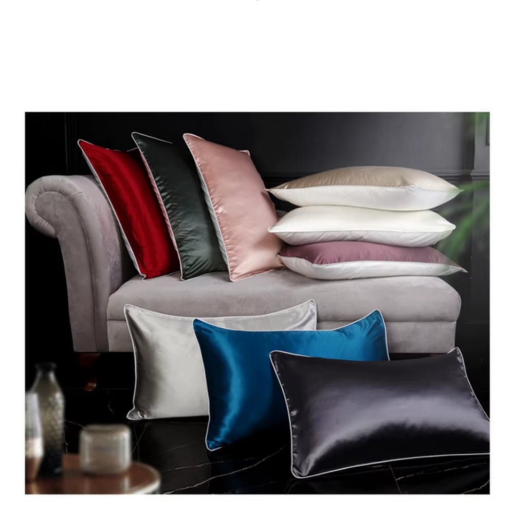 New 100% Mulberry Silk Pillowcase Top Quality Pillow Case Silk Pillows Case 48X74CM Pillowcase Bed Throw Single Pillow Covers - Bavaro Shop