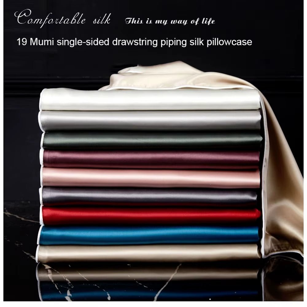 New 100% Mulberry Silk Pillowcase Top Quality Pillow Case Silk Pillows Case 48X74CM Pillowcase Bed Throw Single Pillow Covers - Bavaro Shop