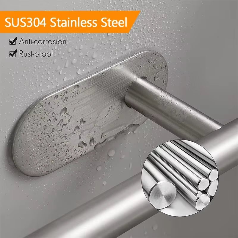 No Drilling Toilet Paper Holder SUS304 Stainless Steel Self Adhesive Wall Mount Tissue Towel Roll Dispenser for Bathroom Kitchen - Bavaro Shop