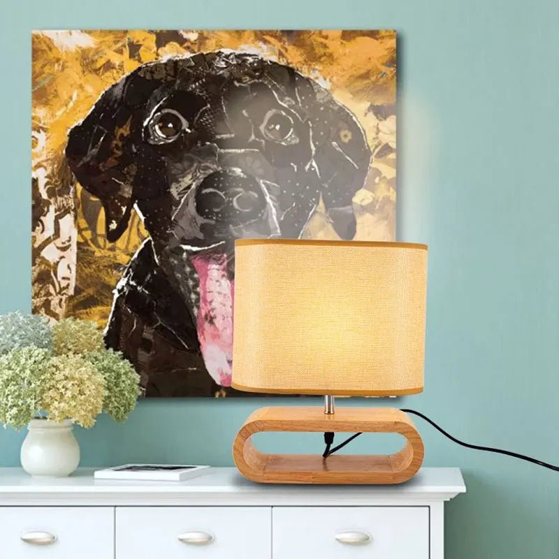 Nordic Wooden Table Lamp Creative Modern Bedroom Bedside LED Light Living Room Hotel Japanese Study Table Lamp Linen Lampshade - Bavaro Shop