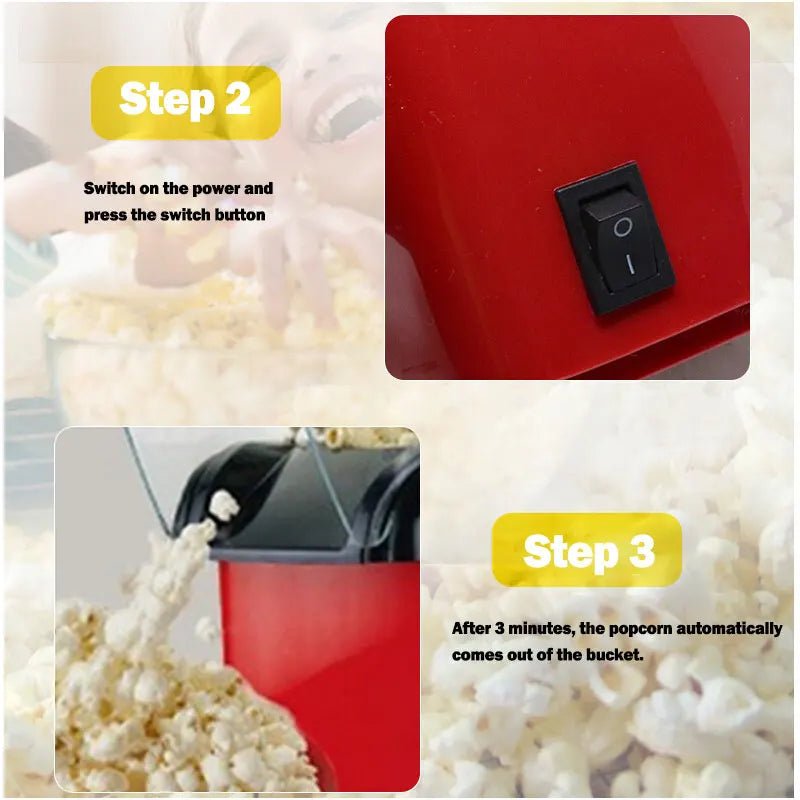 Popcorn Makers Mini Popcorn Machine Electric Household Appliance Machine Fully Automatic Popcorn Machine for Home Kitchen - Bavaro Shop