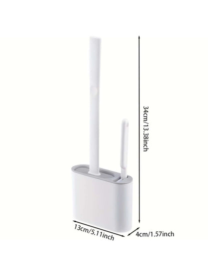Random Delivery Silicone Toilet Brush Set & Wall Mounted Toilet Brush Holder - Bavaro Shop