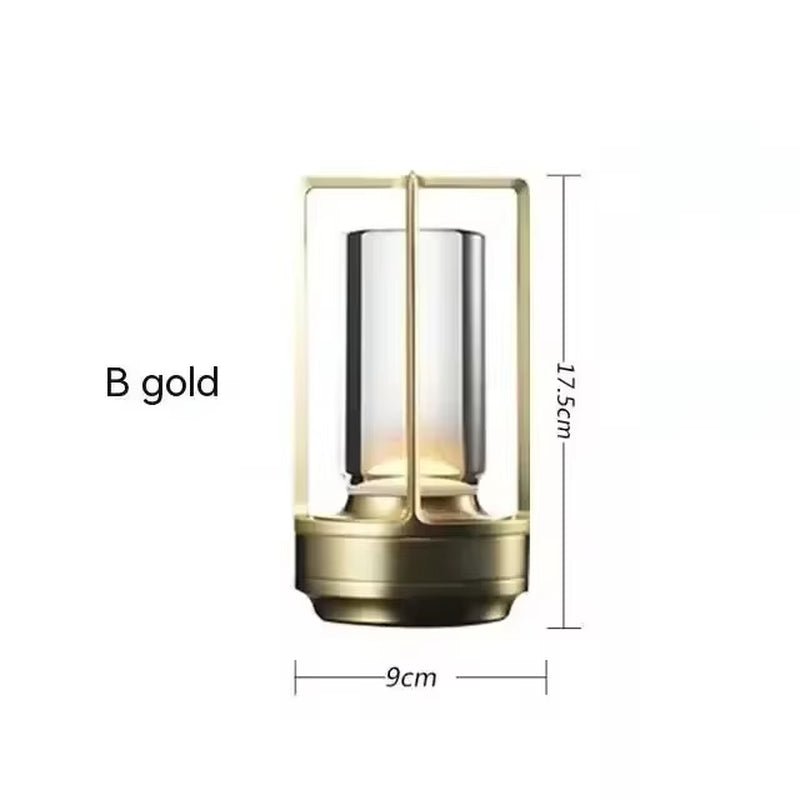 Restaurant Cordless Rechargeable Table Lamp Aluminum LED Metal Desk Lamp Bedroom Bedside Night Lamp Bar Hotel Decorative Lamp - Bavaro Shop