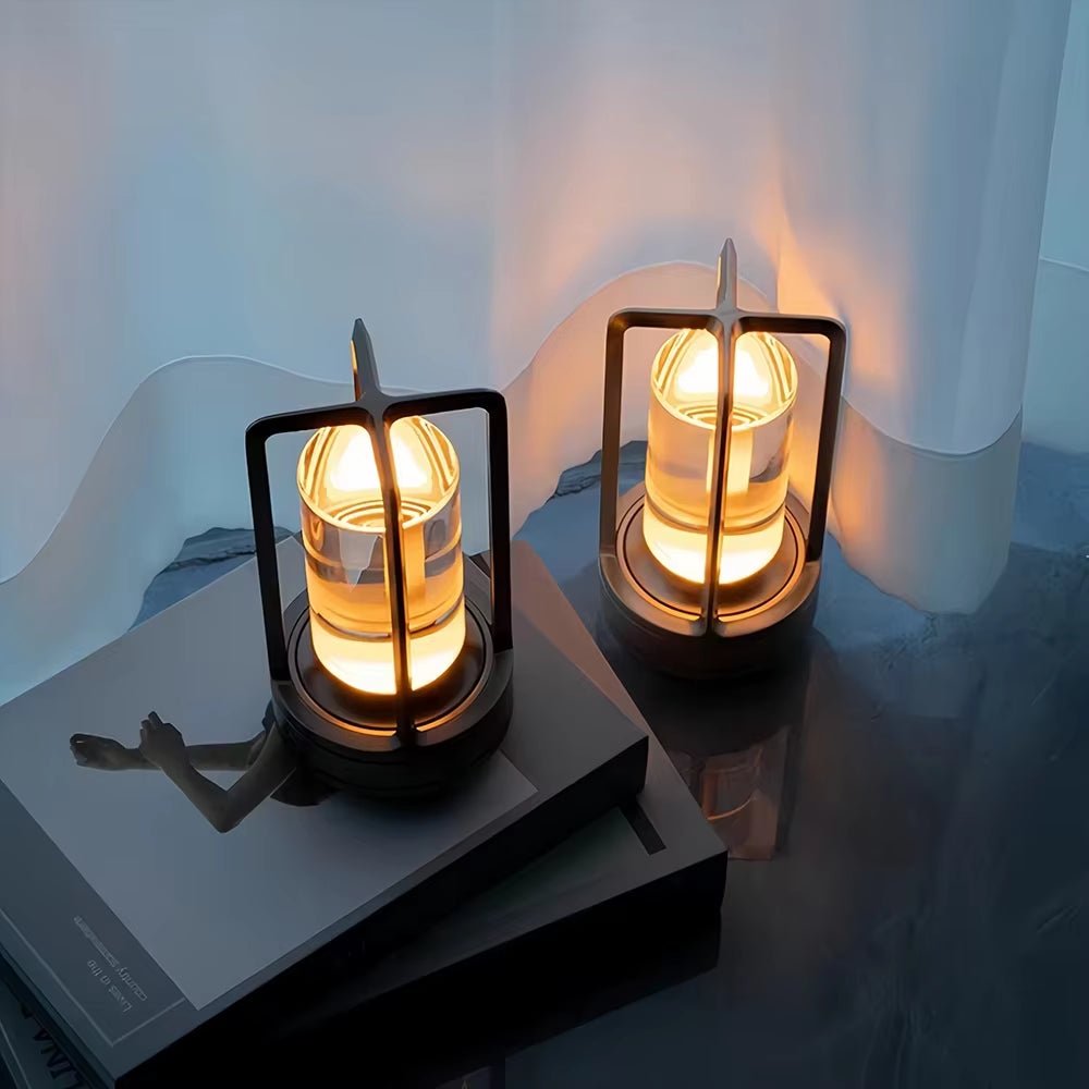 Restaurant Cordless Rechargeable Table Lamp Aluminum LED Metal Desk Lamp Bedroom Bedside Night Lamp Bar Hotel Decorative Lamp - Bavaro Shop