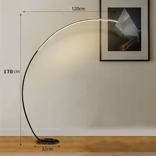 RGB Floor Lamp Indoor Arc Black White C APP Remote Lights Nordic Arc Floor Lamp for Dining Living Room Decor Bright Stand Lamp - Bavaro Shop