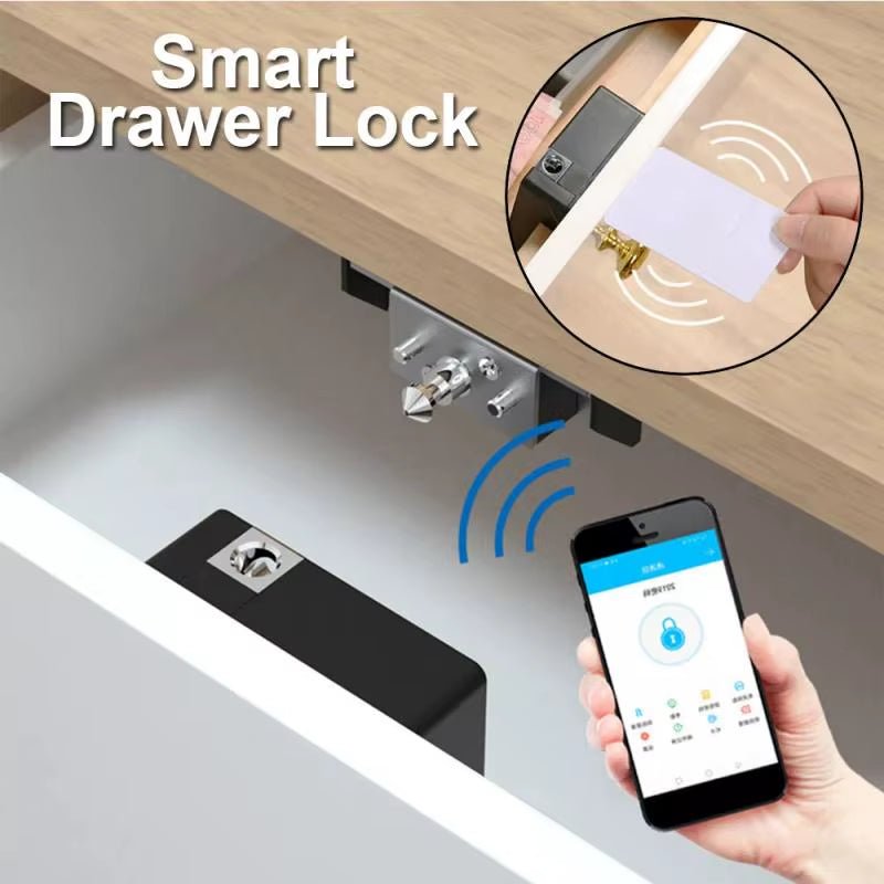 Smart Home Drawer Electronic Lock Hidden DIY Wooden Cabinet Smart Door Lock IC Card Sensor TTLOCK APP Unlock Security Protection - Bavaro Shop