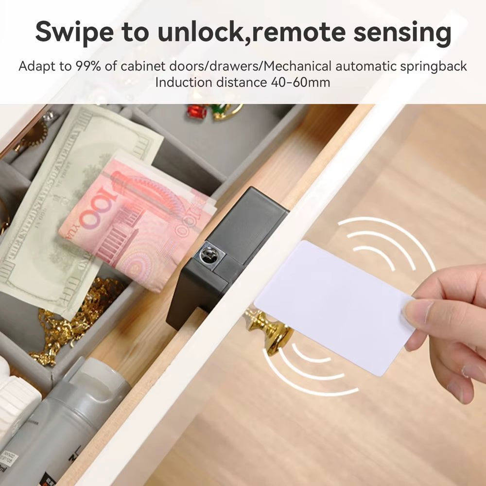 Smart Home Drawer Electronic Lock Hidden DIY Wooden Cabinet Smart Door Lock IC Card Sensor TTLOCK APP Unlock Security Protection - Bavaro Shop