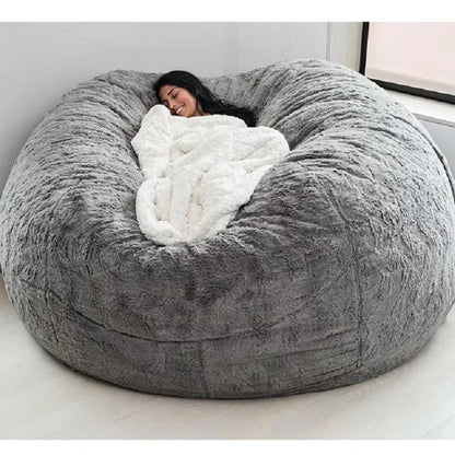 Soft Warm 180*90Cm Fur Giant Removable Washable Bean Bag Bed Cover Comfortable Living Room Furniture Lazy Sofa Coat - Bavaro Shop