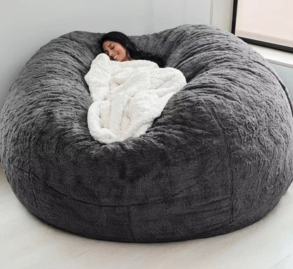 Soft Warm 180*90Cm Fur Giant Removable Washable Bean Bag Bed Cover Comfortable Living Room Furniture Lazy Sofa Coat - Bavaro Shop