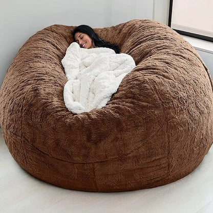 Soft Warm 180*90Cm Fur Giant Removable Washable Bean Bag Bed Cover Comfortable Living Room Furniture Lazy Sofa Coat - Bavaro Shop