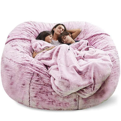Soft Warm 180*90Cm Fur Giant Removable Washable Bean Bag Bed Cover Comfortable Living Room Furniture Lazy Sofa Coat - Bavaro Shop
