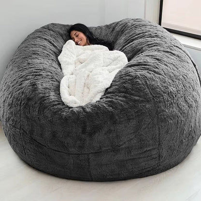 Soft Warm 180*90Cm Fur Giant Removable Washable Bean Bag Bed Cover Comfortable Living Room Furniture Lazy Sofa Coat - Bavaro Shop