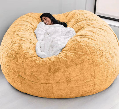 Soft Warm 180*90Cm Fur Giant Removable Washable Bean Bag Bed Cover Comfortable Living Room Furniture Lazy Sofa Coat - Bavaro Shop