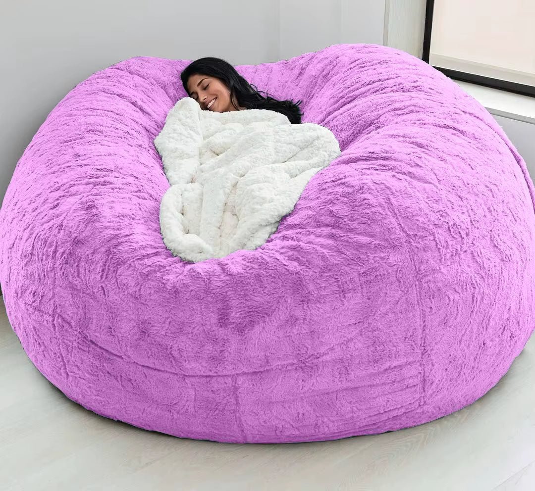 Soft Warm 180*90Cm Fur Giant Removable Washable Bean Bag Bed Cover Comfortable Living Room Furniture Lazy Sofa Coat - Bavaro Shop