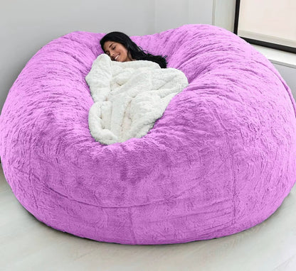 Soft Warm 180*90Cm Fur Giant Removable Washable Bean Bag Bed Cover Comfortable Living Room Furniture Lazy Sofa Coat - Bavaro Shop