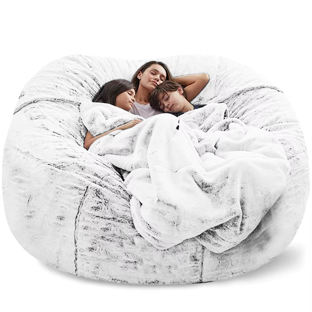 Soft Warm 180*90Cm Fur Giant Removable Washable Bean Bag Bed Cover Comfortable Living Room Furniture Lazy Sofa Coat - Bavaro Shop