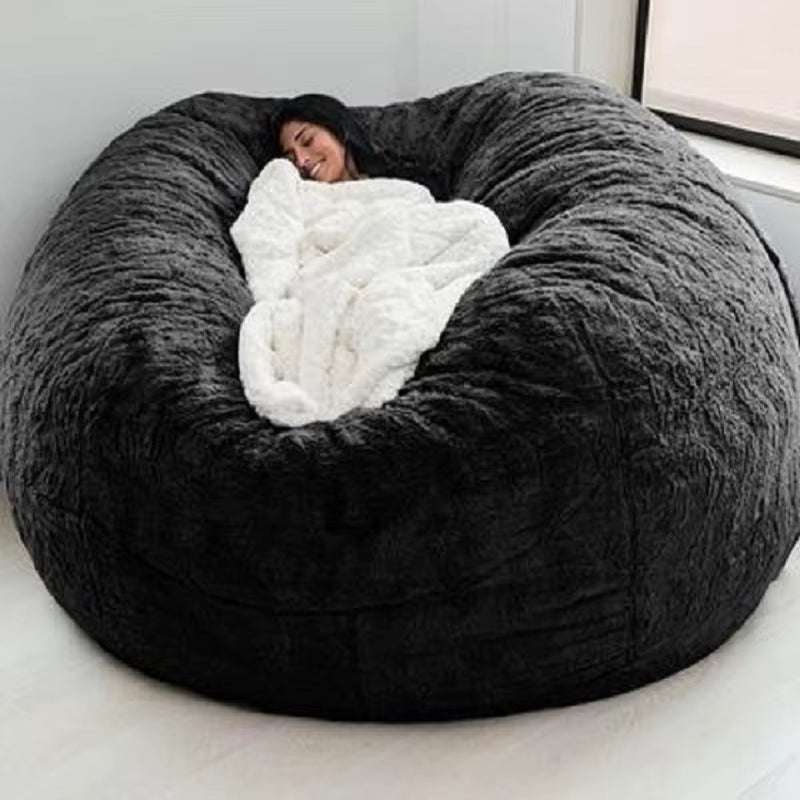 Soft Warm 180*90Cm Fur Giant Removable Washable Bean Bag Bed Cover Comfortable Living Room Furniture Lazy Sofa Coat - Bavaro Shop